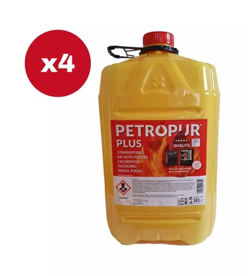 TECNO AIR SYSTEM COMBUSTIBILE LIQUIDO PETROPUR PLUS 4 TANICHE DA 18LT - TOTALE DI 72 LITRI