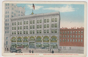Barton's Manchester NH Advertisement Postcard - Bild 1 von 2