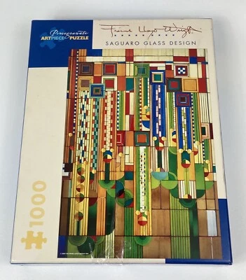 Vintage Frank Lloyd Wright Puzzle  Saguaro Glass Design 1000 Pieces Complete - Image 1 of 4