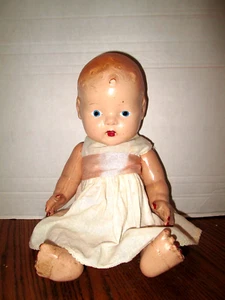 15" Vintage Composite Puppe "Markenlos" * gebraucht - Bild 1 von 11