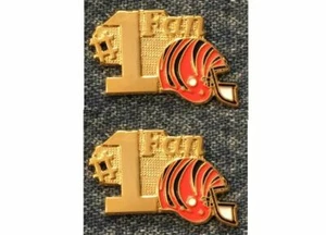 Pin de solapa de fan #1 ~ Cincinnati Bengals ~ Lote de 2 ~ NFL ~ Fútbol ~ Años 80 De colección - Imagen 1 de 2
