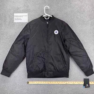 Converse Unisex Kids Bomber Jacket Black Extra Large XL All Stars Varsity Puffy - Picture 1 of 13