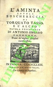 TASSO Torquato - L'Aminta favola boschereccia, e L'Alceo fishing fabel di - Bild 1 von 1