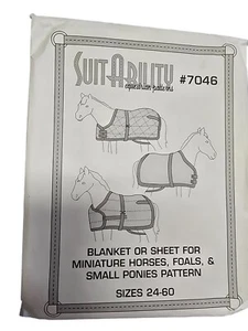 Suitability Miniature Horse, Foal, Pony Blanket and Sheet Pattern Sizes 24-60 #7 - Picture 1 of 5