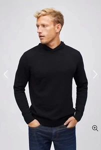 Medium Slim Bonobos Cotton Cashmere Hoodie In Black BNWTS $118 - Picture 1 of 10