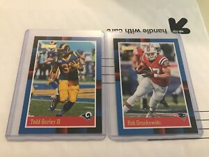 2018 Donruss Football Tribute Todd Gurley and Rob Gronkowski cards