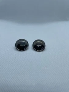Retired James Avery Sterling Silver Round Dome Pierced Earrings - Picture 1 of 5