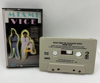 Miami Vice Soundtrack Cassette Tape 1985 Jan Hammer Phil Collins Glenn Frey - Image 1 of 2