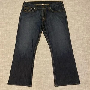 True Religion Jeans  Mens 38 ( actual 39) Black Boot Cut  Flap Pockets USA Y2K - Picture 1 of 14