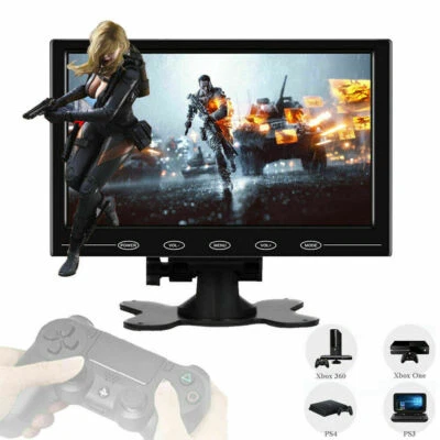 Ultrathin 7"/9'' LCD CCTV Monitor PC Screen AV/VGA/HDMI 1080P w/Speaker Adpater  - Image 1 of 4