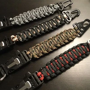 Llave de emergencia Survival Paracord FOB táctica EE. UU. PERSONALIZADA TJPARACORD FUEGO HKHOOK - Imagen 1 de 5