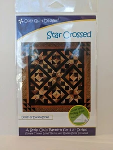 Stern gekreuzt Quilt Muster 2 1/2" Streifen Club Square Long Throw Queen Modern - Bild 1 von 2