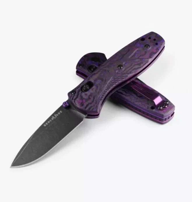 BENCHMADE PURPLE HAZE FAT CARBON FIBER MINI Barrage 585BK-251 Gold Class - New - Image 1 of 1