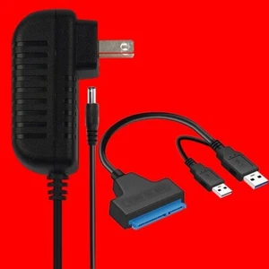 USB 3.0 to SATA III Hard Drive Adapter Cable for 2.5" 3.5" SSD/HDD SATA to USB - Picture 1 of 1