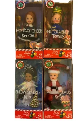 Barbie Kelly Club Chelsie, Jenny, Kelly, Lorena Christmas 4 Dolls/Ornaments. New - Image 1 of 4