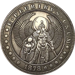 1878 E Pluribus Unum Commemorative Metal Coin In God We Trust Challenge Coin - Picture 1 of 3
