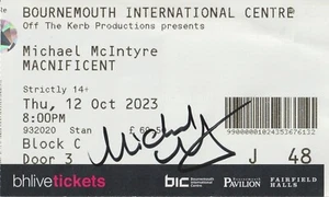 Michael McIntyre handsigniertes Ticket, Autogramm Comedian The Wheel große Show - Bild 1 von 2