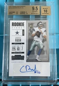 Boleto de novato Cooper Rush 2017 Contenders #218 RC automático 10 BGS 9,5 gema como nuevo Pop 2 - Imagen 1 de 5