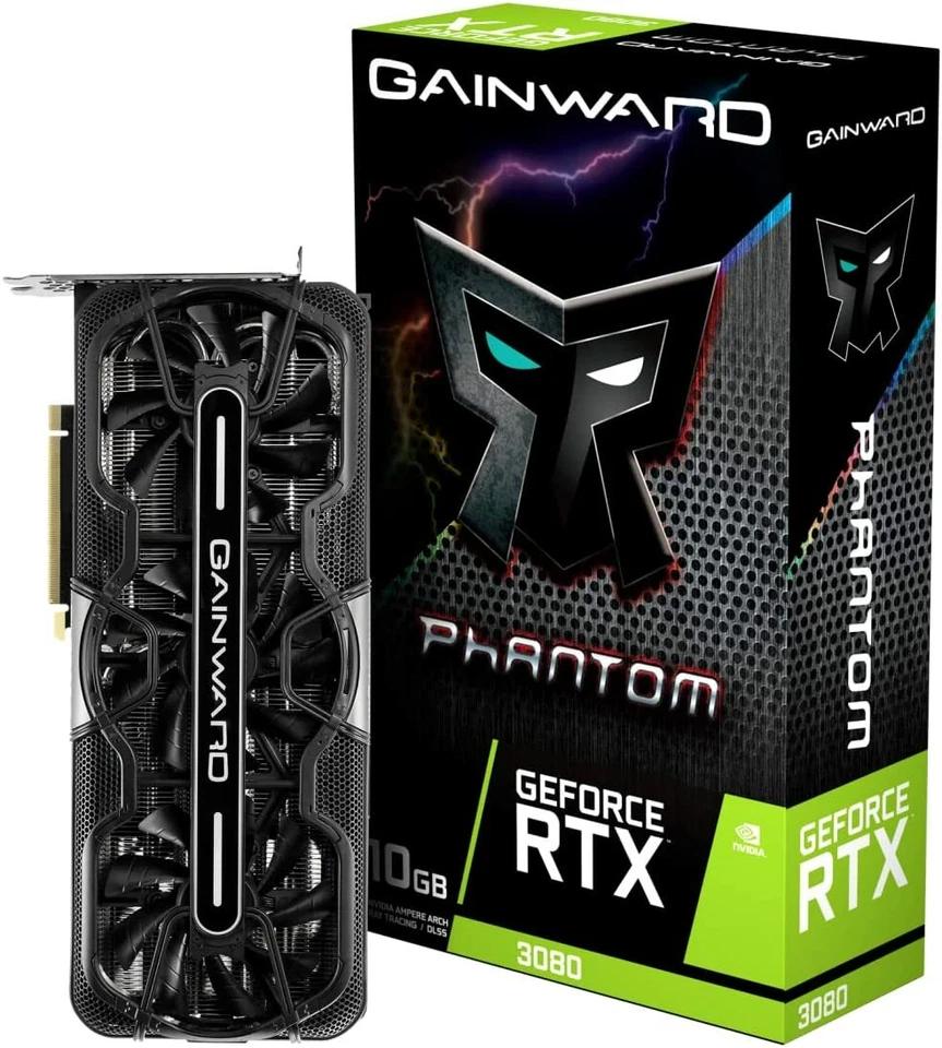 GAINWARD GeForce RTX 3080 PHANTOM 10G V1 LHR Graphics Board NED3080U19IA-1020P-G - Image 1 of 1