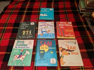 VINTAGE Lot 7 Dr Suess Books Bright Early Books For Beginners Eastman Lesieg - Picture 1 of 2