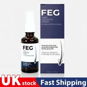 FEG Organic Anti Hair Loss Hair Growth Treatment Oil Thicker Long Hair Mild 50ML - Picture 1 of 5