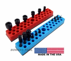 Mechanics Time Saver 1/4in Magnetic Hex Bit Holder Organizer Set Metric SAE USA - Picture 1 of 2