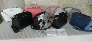 Michael Kors Selma X-body Black Pink White Blue Grapefruit Floral Lilac or SET.. - Picture 1 of 144