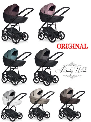 RIKO BASIC PACCO  BABY PRAM 2in1 3in1 CARRYCOT + PUSHCHAIR + CAR SEAT + ISOFIX - Image 1 of 4
