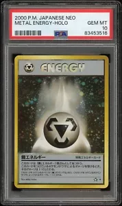 PSA 10 Gem Metal Energy Holo Mint Japanese Neo 2000 - Picture 1 of 2