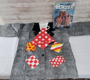 Ben Cooper Vintage ungetragen Erwachsene Halloween Kostüm toller Blazer Clown Hobo Einheitsgröße - Bild 1 von 13