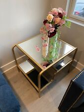 Acme Furniture - Astrid Gold & Clear Glass End Table