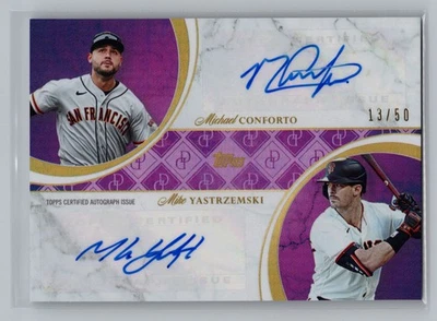 Topps Dynamic Michael Conforto Mike Yastrzemski 2024 doble automático/50 #35A 11184 Foto 1 de 2