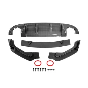 Car Front Spoiler Lip+Rear Bumper Diffuser For Infiniti Q50 Standard 2014-2017 - Picture 1 of 11