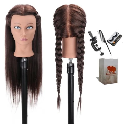 Cabeza de maniquí de 28"" con cabeza de entrenamiento de peinado largo muñecas para hombre de cosmetología... Foto 1 de 4