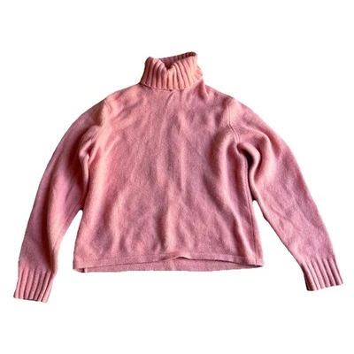 Suéter Corto De Colección Talbots Lana Cachemira Angora Medio Coral Tejido Apretado Foto 1 de 4