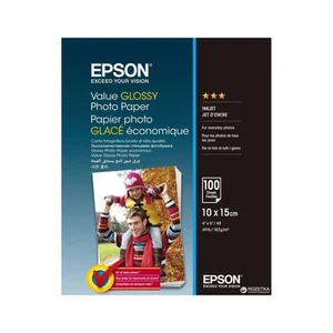 Original Epson Value 6x4" (10x15cm) Glossy Photo Paper 183 g/m² - 100 Blatt (C13S - Bild 1 von 4