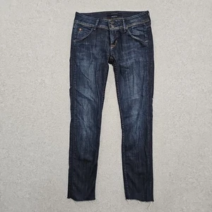 Hudson Jeans Größe 26 Damen Dark Rinse Slim Low Rise Hergestellt in den USA Frey Hem - Bild 1 von 12