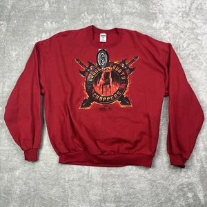 Vtg OCC Sweatshirt Orange County Choppers Bull Dog Crewneck XL Y2K Biker Red NWT - Picture 1 of 9