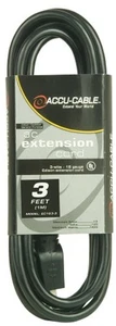 American DJ EC163-3 EC163-3 3'Blk,16/3Gauge, Edison Extension Cable ( Black ) - Picture 1 of 1