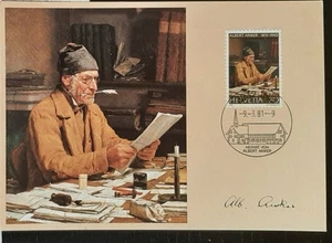 (SWI-803) SCHWEIZ 1981 Maxikarte Schweizer Maler Albert Anker uposted - Bild 1 von 2