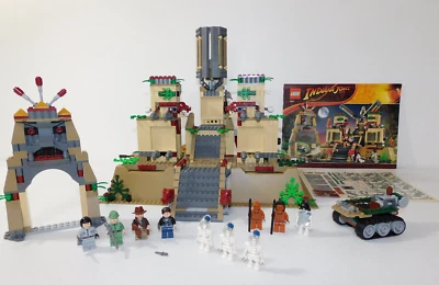 100% 2008 LEGO #7627 Indiana Jones Set TEMPLE OF THE CRYSTAL SKULL Mutt Minifig+ - Image 1 of 4