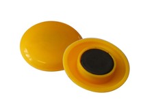 10er Set Magnete GELB, rund 40 mm, Haftmagnete Whiteboard Kühlschrank Tafel