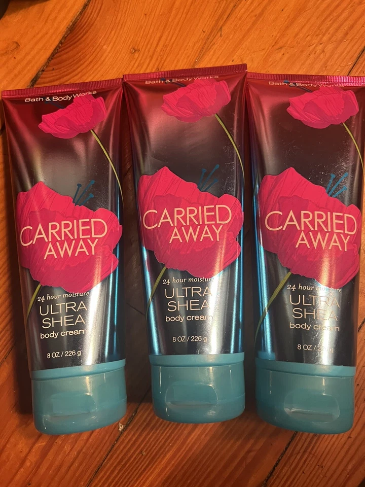 Bath & Body Works 3 X ORIGINAL SCENT CARRIED AWAY 8 Oz ULTRA SHEA Body Creams ! - Image 1 of 1