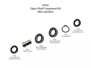 UPPER WHEEL COMPONENTS, FITS 6614 and 6801 - Picture 1 of 2