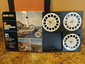 3 mulinelli GAF Talking View-Master 1973 Scenic USA 21 immagini 3D vista-suono USA - Foto 1 di 23