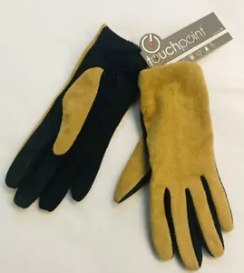 Guantes inteligentes Touchpoint L/XL parte posterior de cuero gamuza bronceada nailon sensible tecnología FU38 - Imagen 1 de 9