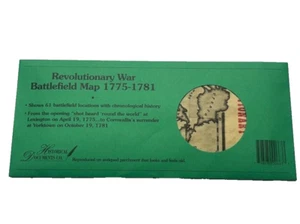 Revolutionary War Battlefield Map 1775-1781 on Antiqued Parchment Paper - Picture 1 of 2