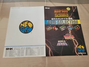 NEO GEO NEW SELECTION SNK ORIGINAL JAPAN HANDBILL FLYER CHIRASHI CATALOGUE! - Imagen 1 de 2