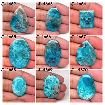 Natural Shattuckite Cabochon Loose Semi Preciouse Gemstone For Jewelry Making - Image 1 of 2