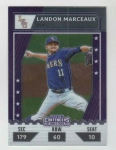 Biglietto Landon Marceaux 2021 PANINI ELITE EXTRA COLLEGE OPTIC ROOKIE #CT-LM LSU - Foto 1 di 1
